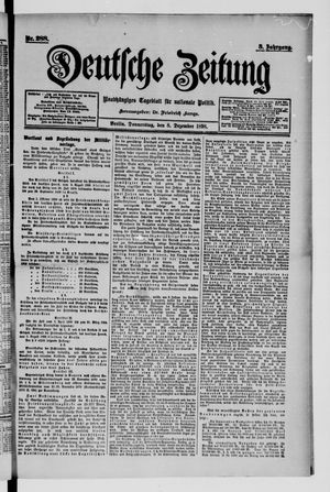 Deutsche Zeitung on Dec 8, 1898