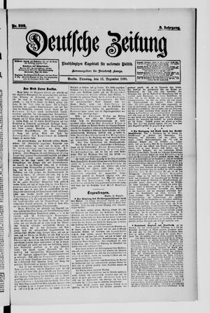 Deutsche Zeitung vom 13.12.1898