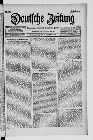 Deutsche Zeitung vom 16.12.1898