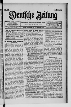 Deutsche Zeitung vom 17.12.1898