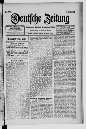 Deutsche Zeitung on Dec 20, 1898
