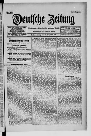 Deutsche Zeitung vom 23.12.1898