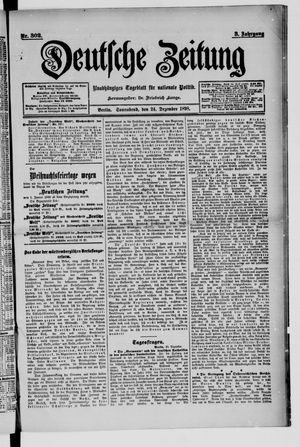 Deutsche Zeitung vom 24.12.1898