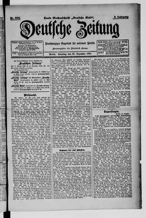Deutsche Zeitung vom 25.12.1898