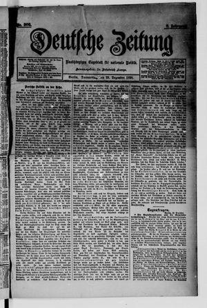 Deutsche Zeitung on Dec 29, 1898