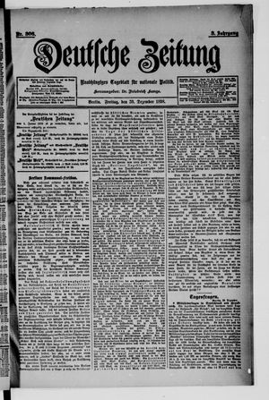 Deutsche Zeitung on Dec 30, 1898