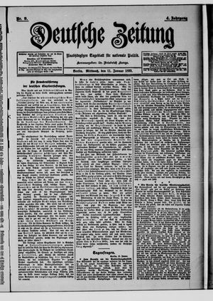 Deutsche Zeitung vom 11.01.1899