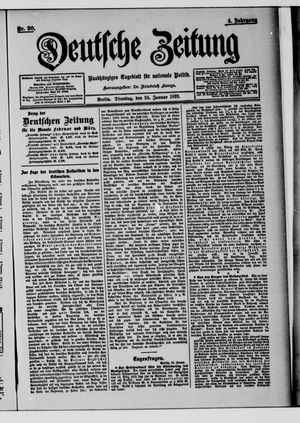 Deutsche Zeitung on Jan 24, 1899