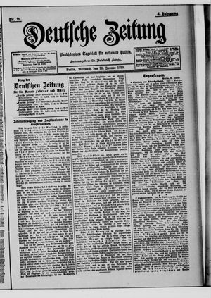 Deutsche Zeitung on Jan 25, 1899