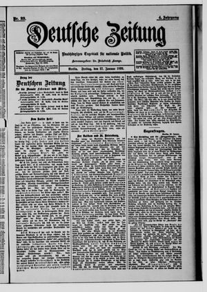 Deutsche Zeitung on Jan 27, 1899