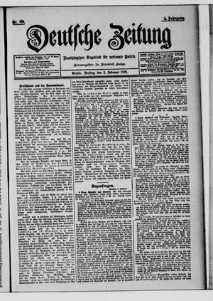 Deutsche Zeitung on Feb 3, 1899