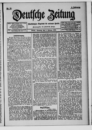 Deutsche Zeitung vom 05.02.1899