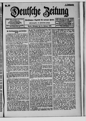 Deutsche Zeitung vom 15.02.1899