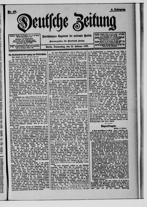 Deutsche Zeitung on Feb 16, 1899