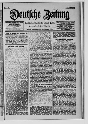 Deutsche Zeitung on Feb 18, 1899