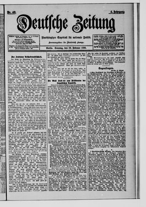 Deutsche Zeitung vom 19.02.1899