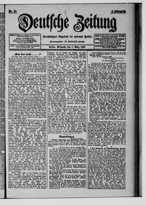 Deutsche Zeitung on Mar 1, 1899
