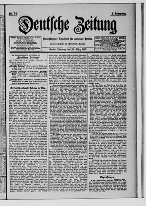 Deutsche Zeitung on Mar 28, 1899