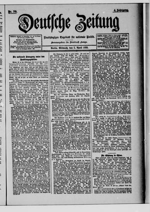 Deutsche Zeitung on Apr 5, 1899