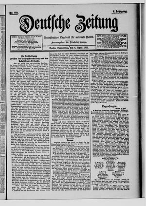 Deutsche Zeitung on Apr 6, 1899