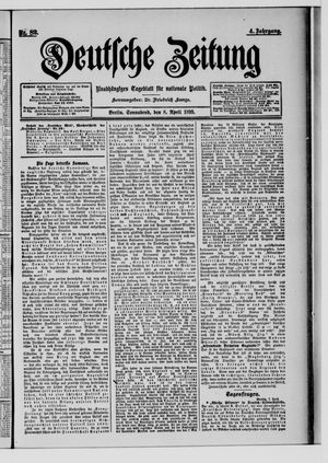 Deutsche Zeitung on Apr 8, 1899