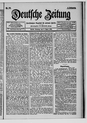 Deutsche Zeitung vom 09.04.1899