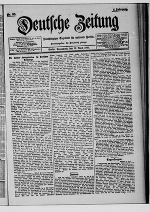 Deutsche Zeitung vom 15.04.1899
