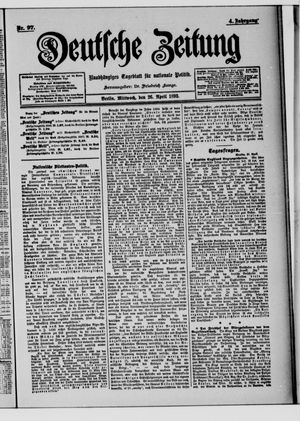 Deutsche Zeitung on Apr 26, 1899