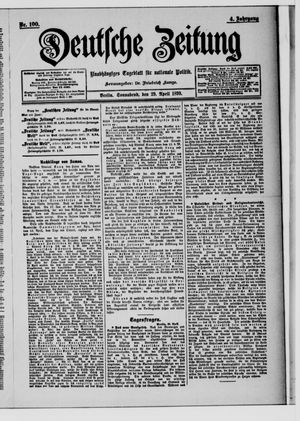Deutsche Zeitung on Apr 29, 1899