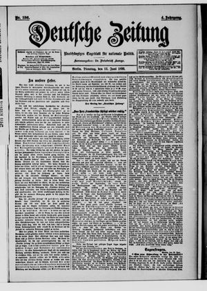 Deutsche Zeitung on Jun 13, 1899