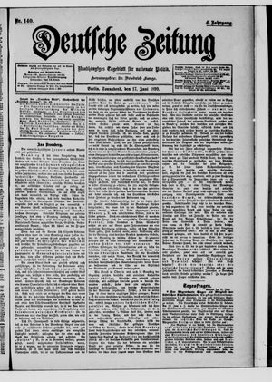 Deutsche Zeitung on Jun 17, 1899