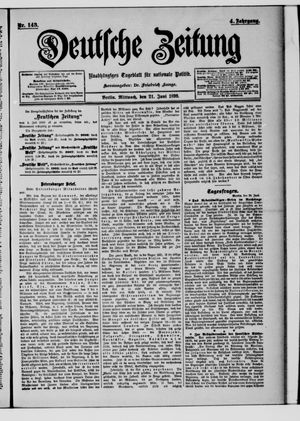 Deutsche Zeitung on Jun 21, 1899