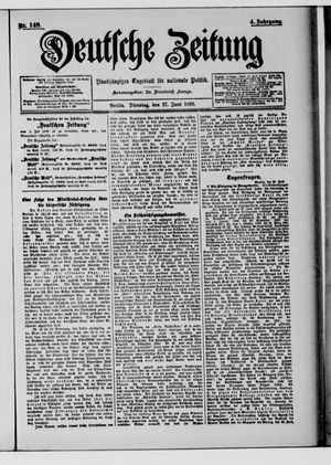 Deutsche Zeitung on Jun 27, 1899