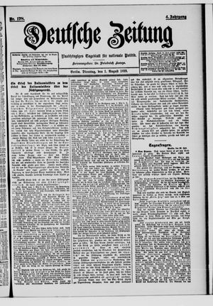 Deutsche Zeitung vom 01.08.1899