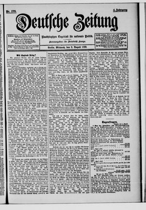 Deutsche Zeitung vom 02.08.1899