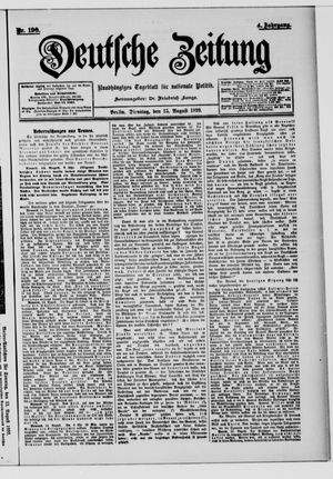 Deutsche Zeitung vom 15.08.1899