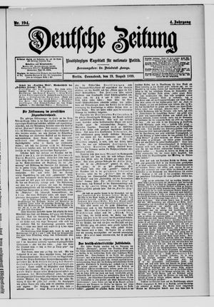 Deutsche Zeitung vom 19.08.1899