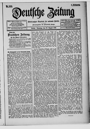 Deutsche Zeitung vom 29.08.1899