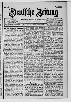Deutsche Zeitung vom 07.09.1899