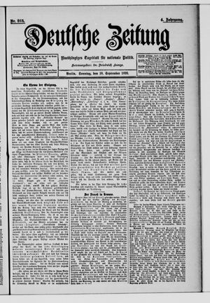Deutsche Zeitung vom 10.09.1899