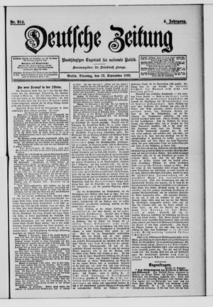 Deutsche Zeitung vom 12.09.1899