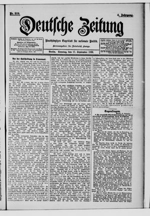 Deutsche Zeitung on Sep 17, 1899