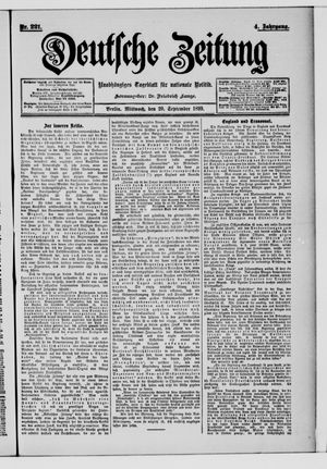 Deutsche Zeitung vom 20.09.1899