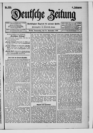 Deutsche Zeitung vom 21.09.1899