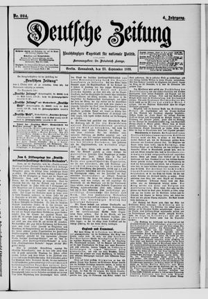 Deutsche Zeitung vom 23.09.1899