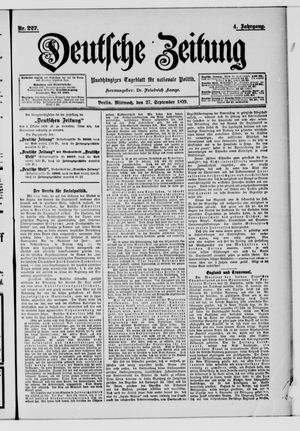 Deutsche Zeitung vom 27.09.1899
