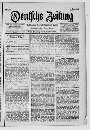 Deutsche Zeitung vom 28.09.1899
