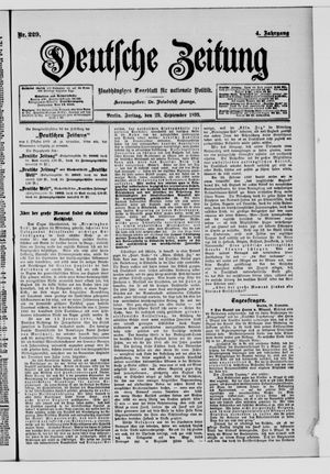 Deutsche Zeitung vom 29.09.1899