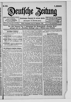 Deutsche Zeitung vom 30.09.1899
