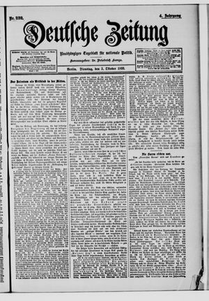 Deutsche Zeitung vom 03.10.1899